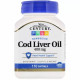 Жир із печінки тріски 21st Century Cod Liver Oil 400 mg 110 Softgels CEN21168