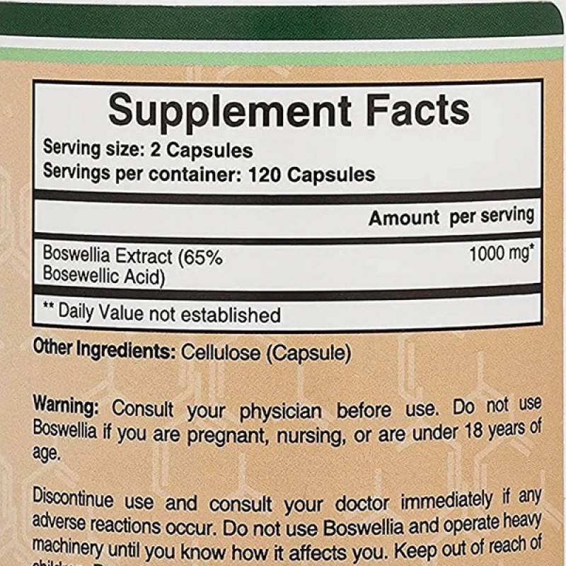 Екстракт босвеллії Double Wood Boswellia 1000 mg 240 Caps