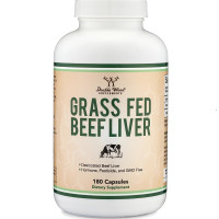 Мультивітаміни Double Wood Grass Fed Beef Liver 1000 mg (2 caps per serving) 180 Caps