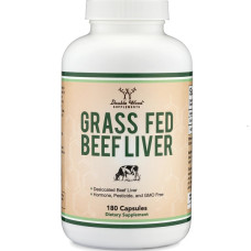 Мультивітаміни Double Wood Grass Fed Beef Liver 1000 mg (2 caps per serving) 180 Caps