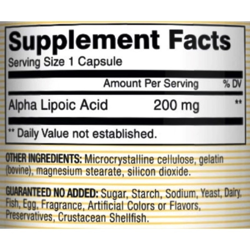 Альфа-липоевая кислота Mason Natural Alpha-Lipoic Acid 200 mg 60 Caps