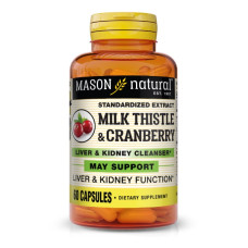 Суміш екстрактів Mason Natural Milk Thistle/Cranberr 60 Caps