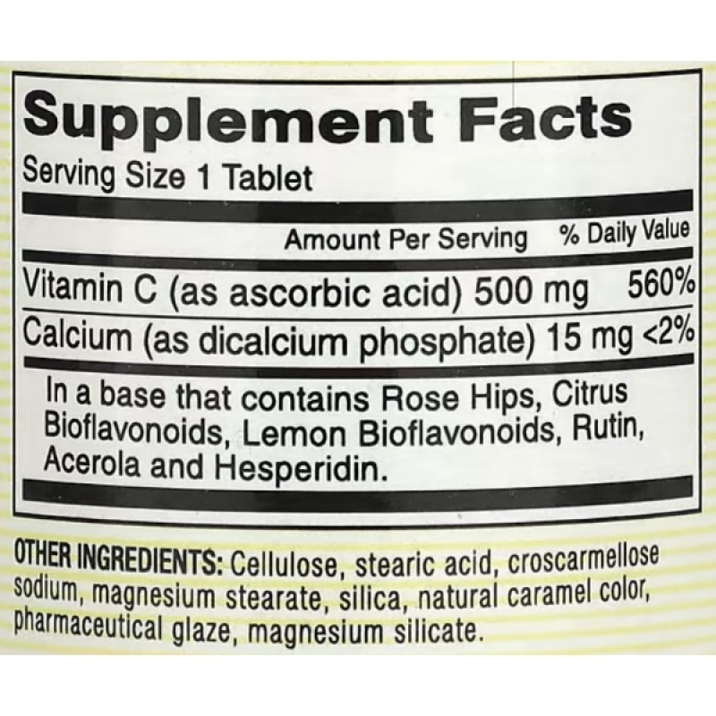 Вітамін C Mason Natural Vitamin C With Rose Hips And Bioflavonoids 500 mg 90 Tabs