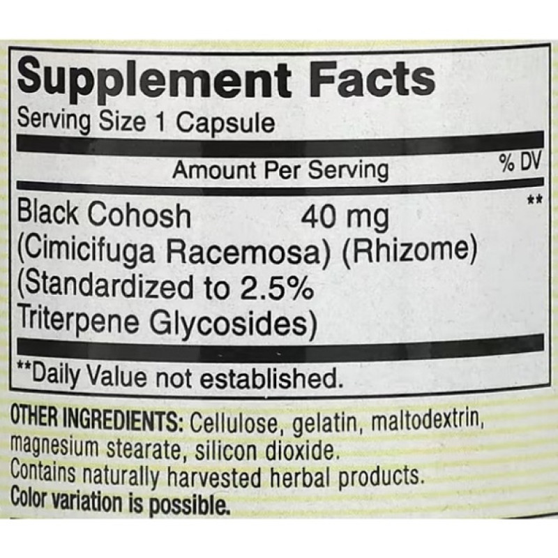Клопогон Mason Natural Black Cohosh 60 Caps