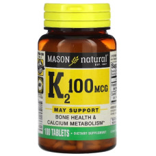 Вітамін K Mason Natural Vitamin K2 100 mcg 100 Tabs