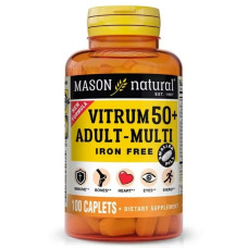 Вітамінно-мінеральний комплекс Mason Natural Vitrum 50+ Adult-Multi Iron Free 100 Tabs