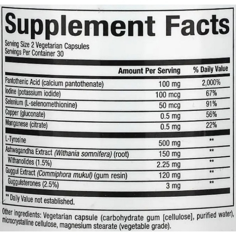 Витаминно-минеральный комплекс Natural Factors Thyroid Health Formula 60 Veg Caps