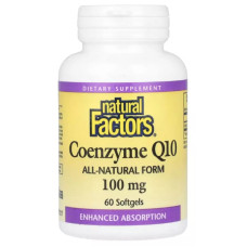 Коензим Natural Factors Coenzyme Q10 100 mg 60 Softgels