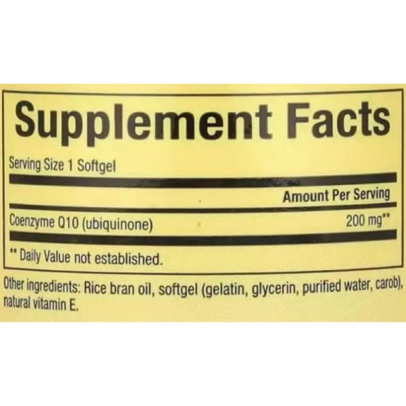 Коэнзим Natural Factors Coenzyme Q10 200 mg 60 Softgels