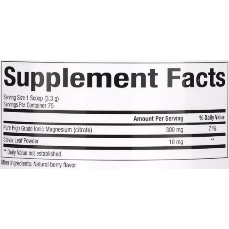 Мікроелемент Магній Natural Factors Stress-Relax Magnesium Citrate 250 g /75 servings/ Berry Drink Mix