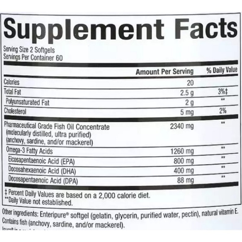 Омега 3 Natural Factors RxOmega-3 1260 mg 120 Softgels