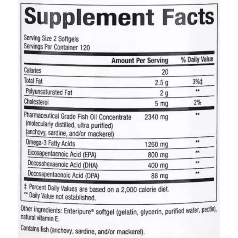 Омега 3 Natural Factors RxOmega-3 1260 mg 240 Softgels
