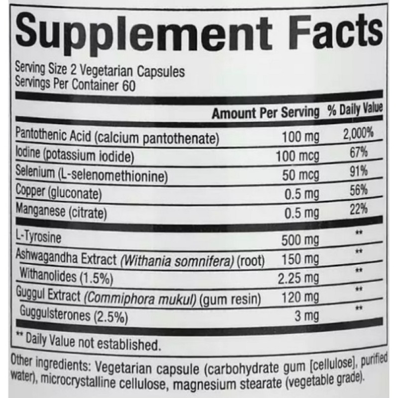 Комплекс для профілактики гормонального балансу Natural Factors WomenSense ThyroSense Thyroid Formula 120 Veg Caps