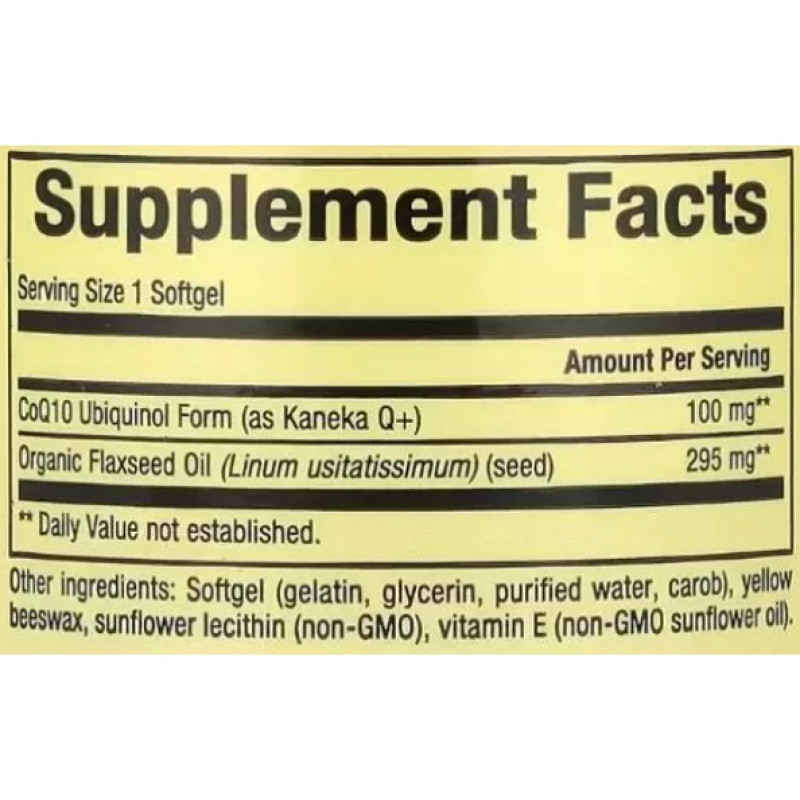 Коэнзим Natural Factors Ubiquinol Active CoQ10 100 mg 30 Softgels