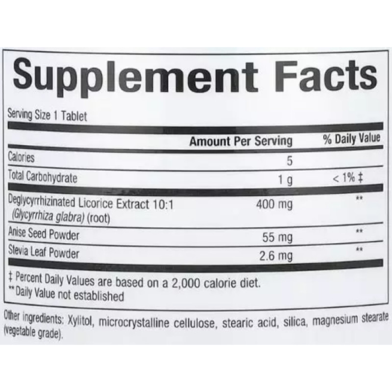 Корінь солодки Natural Factors DGL Deglycyrrhizinated Licorice Root Extract 90 Chewable Tabs