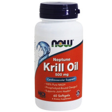 Олія криля NOW Foods Krill Oil 500 mg 60 Softgels