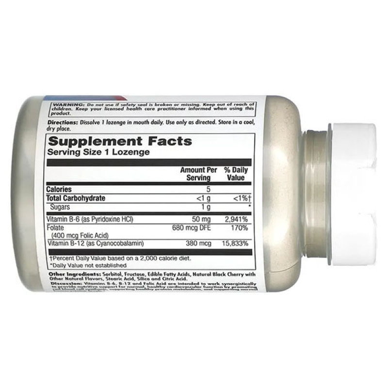 В комплекс KAL B6 B12 Folic acid 60 Lozenges Black Cherry