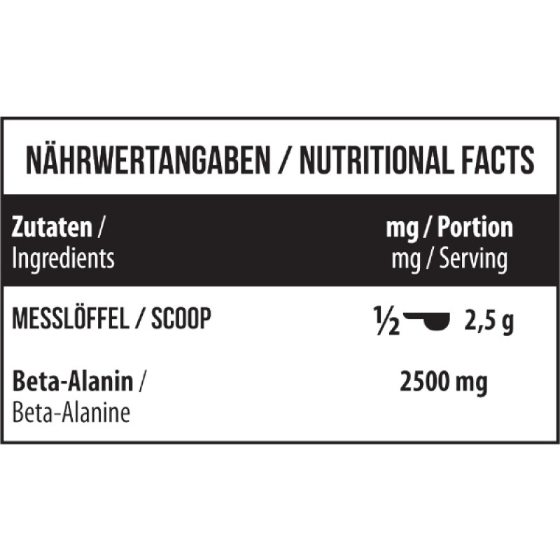 Бета-аланін для спорту MST Nutrition Beta-Alanine RAW 500 g /200 servings/