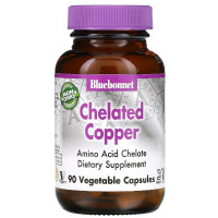 Мікроелемент Мідь Bluebonnet Nutrition Albion Chelated Copper 90 Veg Caps