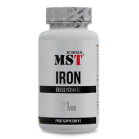 Мікроелемент Залізо для спорту MST Nutrition Iron Bisglycinate 60 Caps
