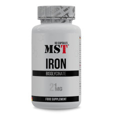 Мікроелемент Залізо для спорту MST Nutrition Iron Bisglycinate 60 Caps