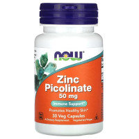 Мікроелемент Цинк NOW Foods Zinc Picolinate 50 mg 30 Veg Caps