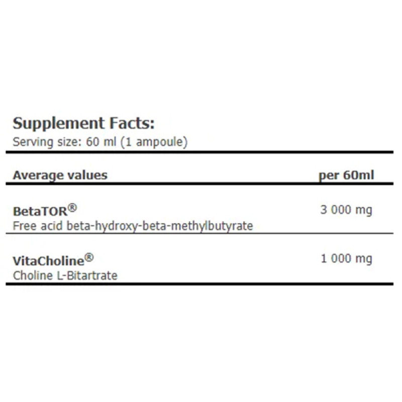 Аминокомплекс для спорта Amix Nutrition BetaTor Liquid HMB Shot 60 ml /1 servings/ Red berry