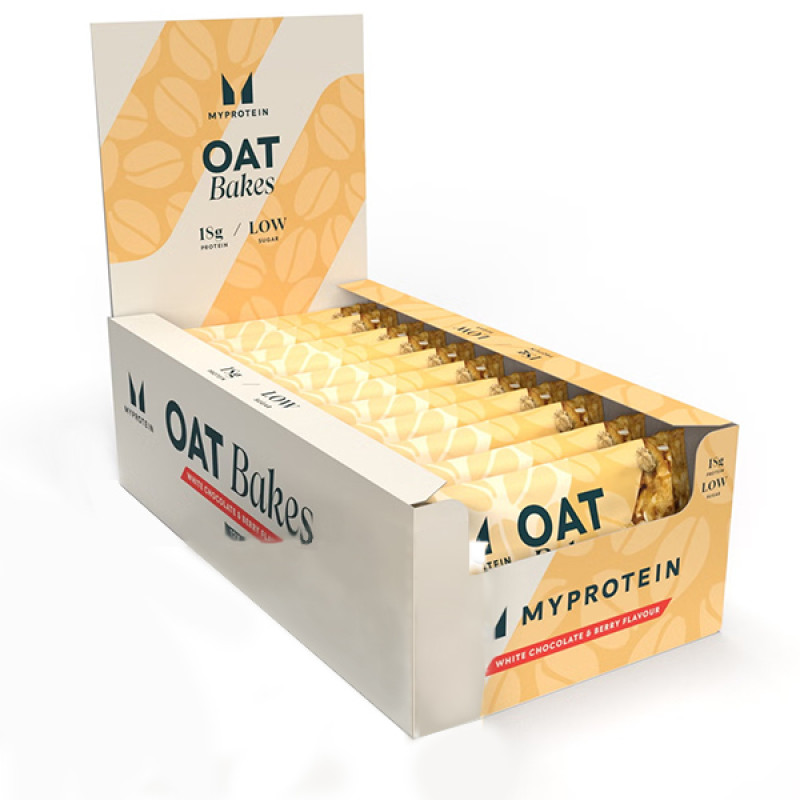 Протеїновий батончик MyProtein Oat Bakes 12 х 75 g White Chocolate & Berry Flavour