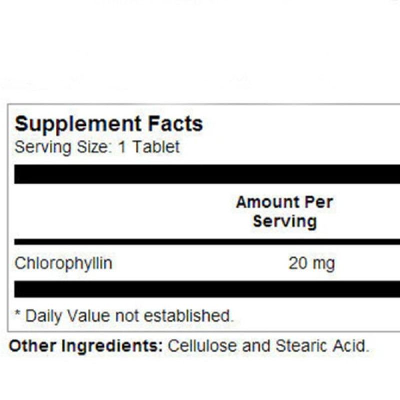 Комплекс для пищеварения KAL Chlorophyll 20 mg 100 Tabs