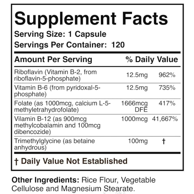 В комплекс Double Wood Methylated Multi-vitamin 120 Caps