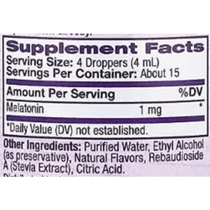 Мелатонін для сну Natrol Liquid Melatonin 1 mg 60 ml /15 servings/ Berry