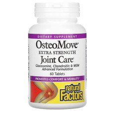 Комплекс для суглобів Natural Factors OsteoMove Extra Strength Joint Care, Glucosamine, Chondroitin & MSM 60 Tabs