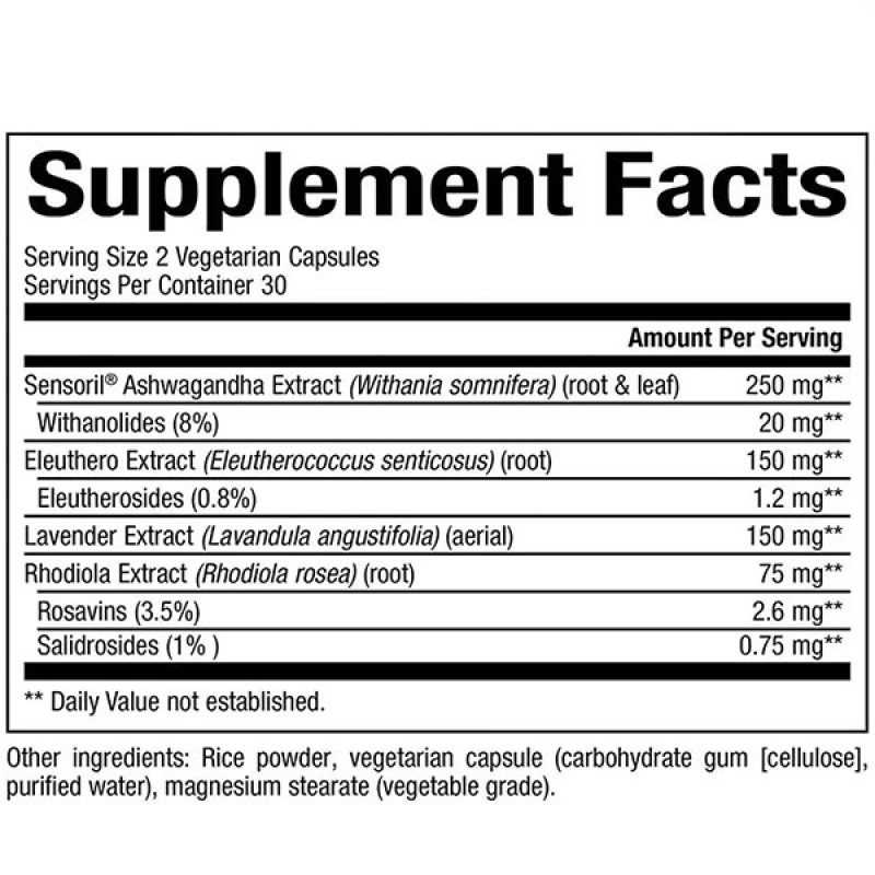 Комплекс для профілактики надниркових залоз Natural Factors Stress-Relax Adrenal Serenity 60 Veg Caps