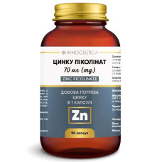 Мікроелемент Цинк Innoceuticа Zinc Picolinate 70 mg 90 Caps