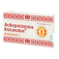 Вітамін C Farmakom Аскорбінова Кислота Вітамін С Серія «Вітамін-ка» 6 таб