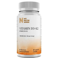 Комплекс Витамин D3+K2 My Nutri Week D3+K2, 1000 IU/50 mcg 120 Caps