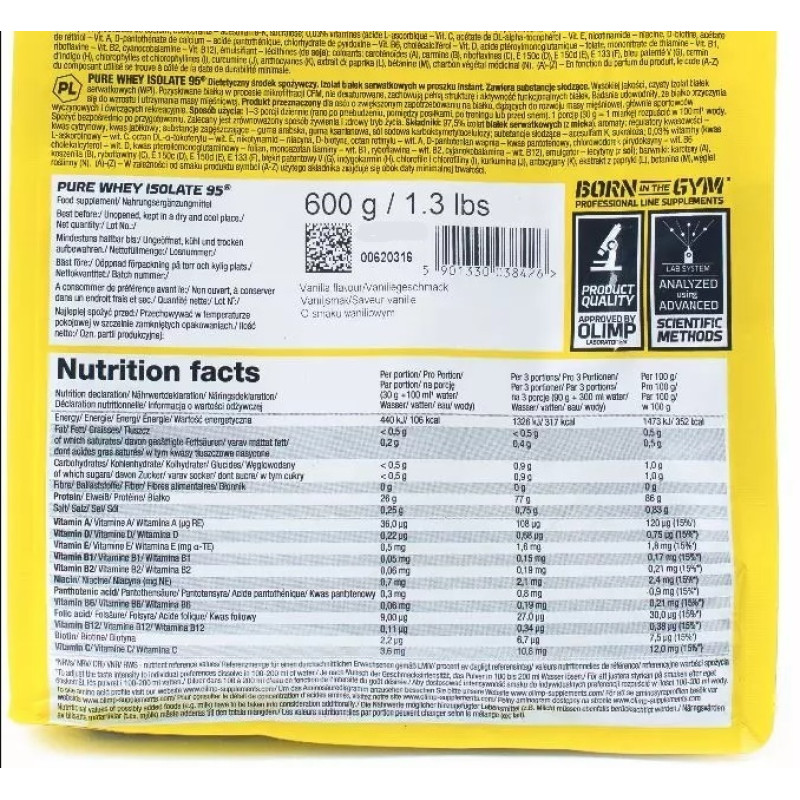 Протеїн Olimp Nutrition Pure Whey Isolate 95 600 g /17 servings/ Strawberry