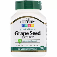 Екстракт виноградних кісточок 21st Century Grape Seed Extract, Standardized 60 Veg Caps