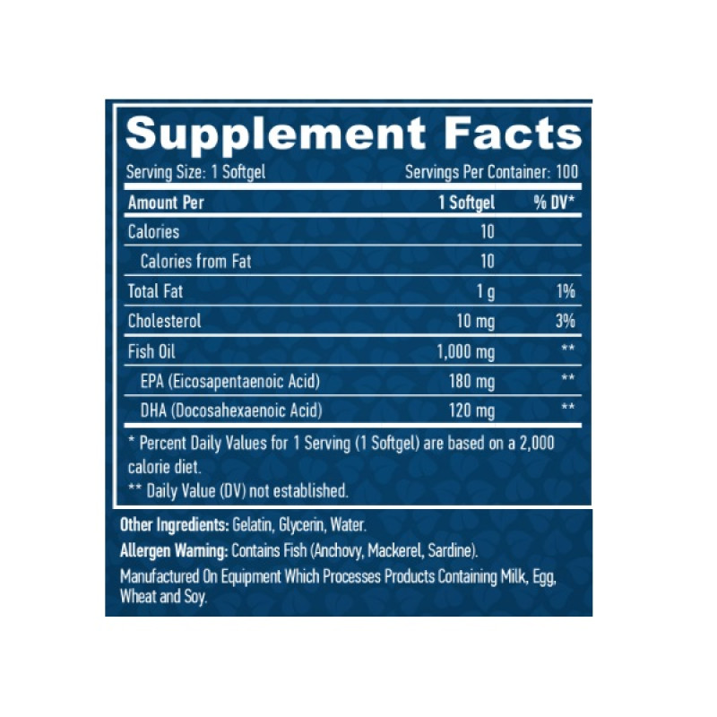 Омега 3 Haya Labs Omega 3 1000 mg 100 Softgels