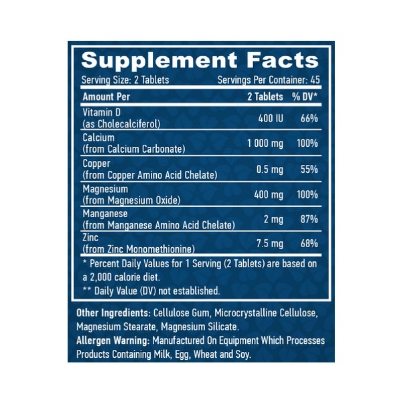 Витаминно-минеральный комплекс Haya Labs Calcium Magnesium & Zinc with Vitamin D 90 Tabs