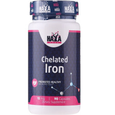 Мікроелемент Залізо Haya Labs Chelated Iron 15 mg 90 Caps