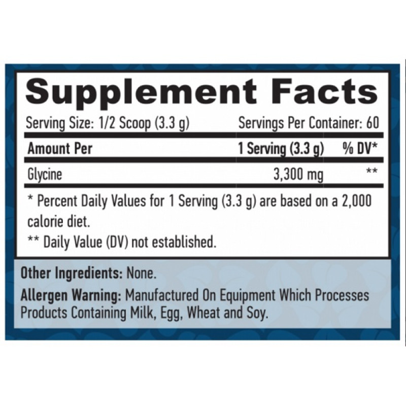 Глицин Haya Labs Glycine 200 g /60 servings/ Unflavored