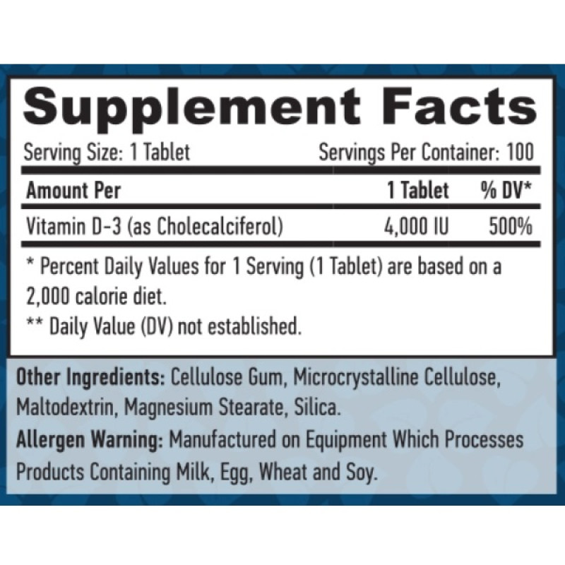 Вітамін D Haya Labs Vitamin D3 4000 IU 100 Tabs