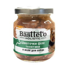  Basttet'o Holistic для собак 130г Шматочки філе телятини в желе