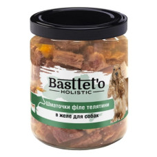  Basttet'o Holistic для собак 500г Шматочки філе телятини в желе