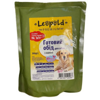  Леопольд Готовий обід з м'ясом курки. Преміум. 65% м'яса. Пауч (дой-пак) 500 г (12шт/уп)