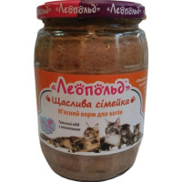  Леопольд Готовый обед с телятиной для кошек, стеклянная банка 670 г (6 шт/уп)