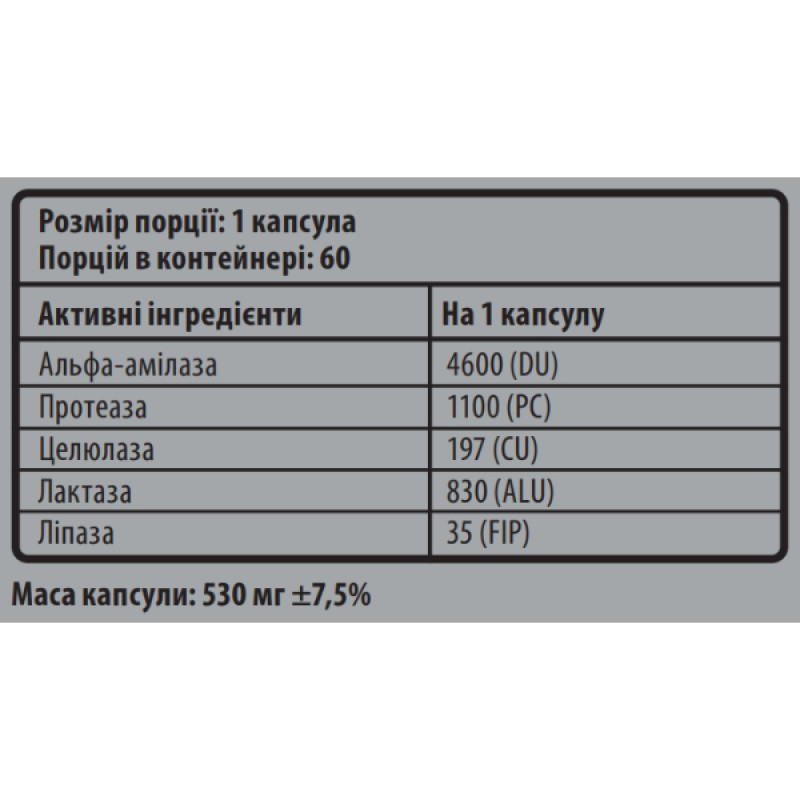 Ензими для спорту Sporter Enzyme+ 60 Caps
