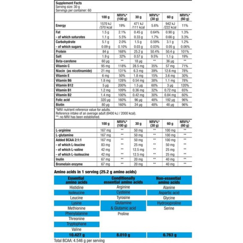 Протеїн BioTechUSA Beef Protein 1816 g /60 servings/ Strawberry