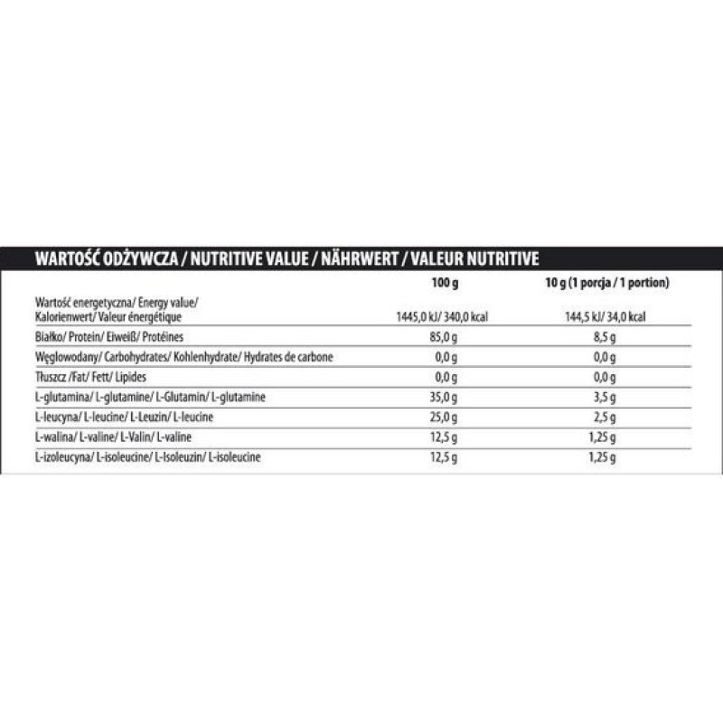 Амінокислота BCAA для спорту Activlab BCAA Xtra Powder +L-Glutamine 500 g /50 servings/ Lemon